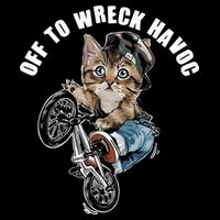 Funny Hiphop Cat Off To Wreck Havoc Backpack