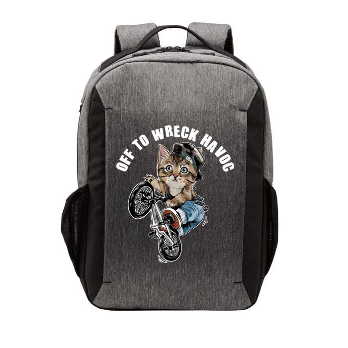 Funny Hiphop Cat Off To Wreck Havoc Vector Backpack