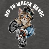 Funny Hiphop Cat Off To Wreck Havoc Vector Backpack