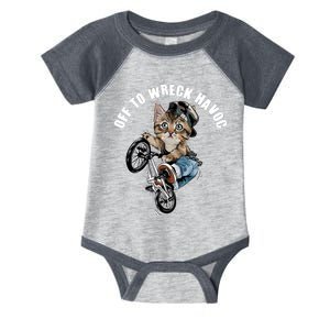 Funny Hiphop Cat Off To Wreck Havoc Infant Baby Jersey Bodysuit