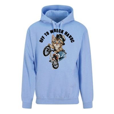 Funny Hiphop Cat Off To Wreck Havoc Unisex Surf Hoodie