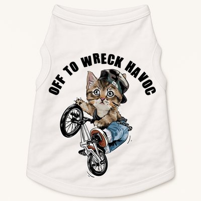 Funny Hiphop Cat Off To Wreck Havoc Doggie Tank