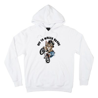 Funny Hiphop Cat Off To Wreck Havoc Hoodie