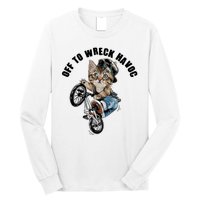 Funny Hiphop Cat Off To Wreck Havoc Long Sleeve Shirt