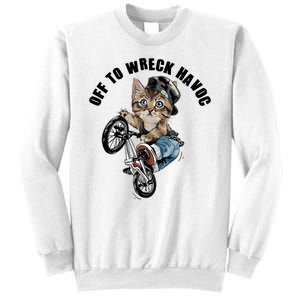 Funny Hiphop Cat Off To Wreck Havoc Sweatshirt