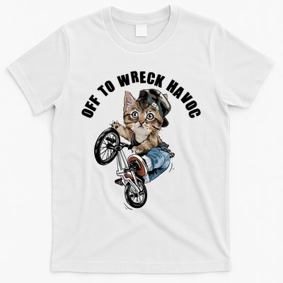 Funny Hiphop Cat Off To Wreck Havoc T-Shirt