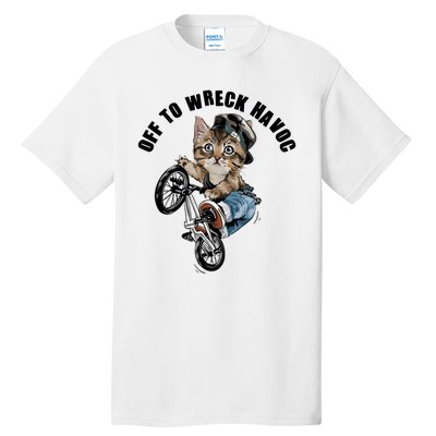 Funny Hiphop Cat Off To Wreck Havoc Tall T-Shirt