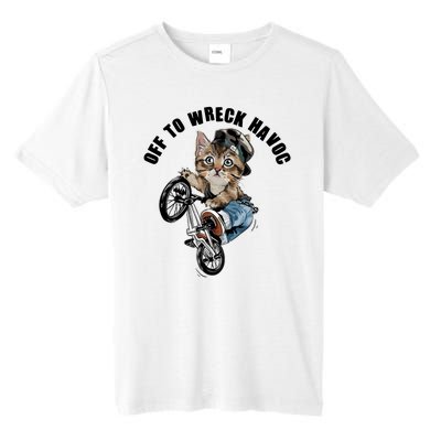 Funny Hiphop Cat Off To Wreck Havoc Tall Fusion ChromaSoft Performance T-Shirt