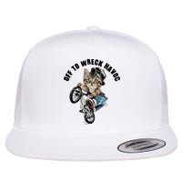 Funny Hiphop Cat Off To Wreck Havoc Flatbill Hat