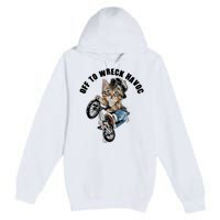 Funny Hiphop Cat Off To Wreck Havoc Premium Pullover Hoodie