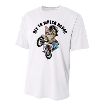 Funny Hiphop Cat Off To Wreck Havoc Performance Sprint T-Shirt