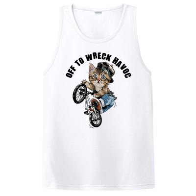 Funny Hiphop Cat Off To Wreck Havoc PosiCharge Competitor Tank