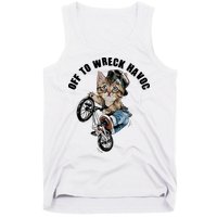 Funny Hiphop Cat Off To Wreck Havoc Tank Top