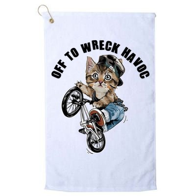 Funny Hiphop Cat Off To Wreck Havoc Golf Towel