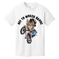 Funny Hiphop Cat Off To Wreck Havoc Kids T-Shirt