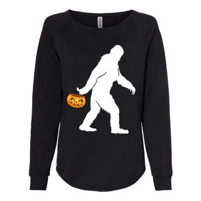 Funny Halloween, Cute Halloween, Bigfoot Sasquatch Halloween Pumpkin Womens California Wash Sweatshirt