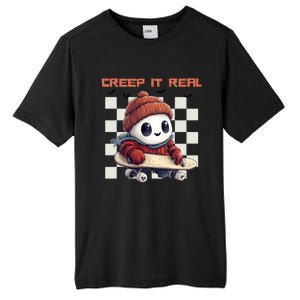 Funny Halloween Creep It Real Spooky Ghost Fall Season Gift Tall Fusion ChromaSoft Performance T-Shirt