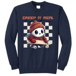 Funny Halloween Creep It Real Spooky Ghost Fall Season Gift Tall Sweatshirt