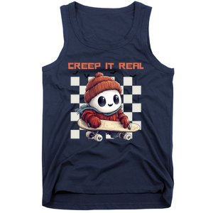 Funny Halloween Creep It Real Spooky Ghost Fall Season Gift Tank Top