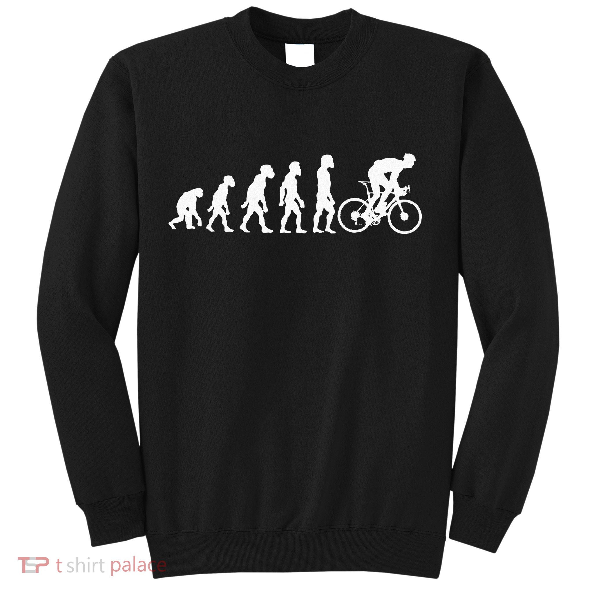 Funny Human Cycling Evolution Athlete Bike Cyclist Biker Sweatshirt