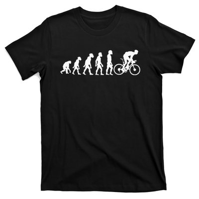 Funny Human Cycling Evolution Athlete Bike Cyclist Biker T-Shirt