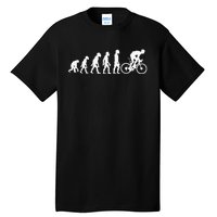 Funny Human Cycling Evolution Athlete Bike Cyclist Biker Tall T-Shirt