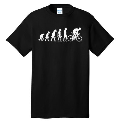 Funny Human Cycling Evolution Athlete Bike Cyclist Biker Tall T-Shirt