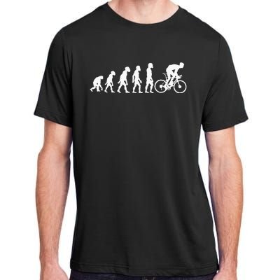 Funny Human Cycling Evolution Athlete Bike Cyclist Biker Adult ChromaSoft Performance T-Shirt