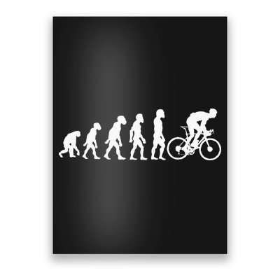 Funny Human Cycling Evolution Athlete Bike Cyclist Biker Poster