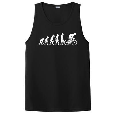 Funny Human Cycling Evolution Athlete Bike Cyclist Biker PosiCharge Competitor Tank