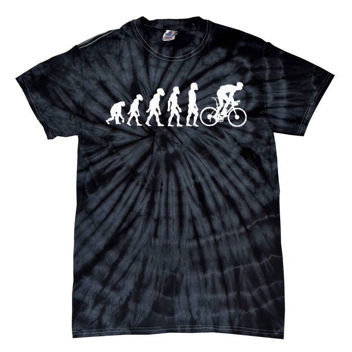 Funny Human Cycling Evolution Athlete Bike Cyclist Biker Tie-Dye T-Shirt