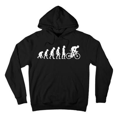 Funny Human Cycling Evolution Athlete Bike Cyclist Biker Tall Hoodie