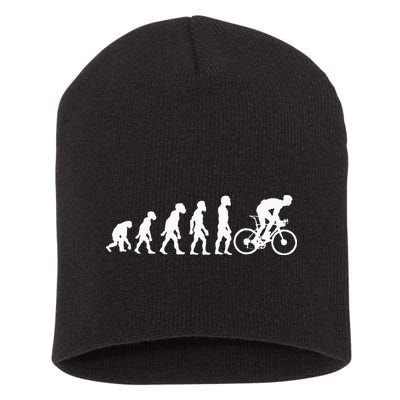 Funny Human Cycling Evolution Athlete Bike Cyclist Biker Short Acrylic Beanie