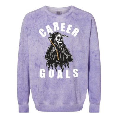 Funny Halloween Career Goals Grim Reaper Colorblast Crewneck Sweatshirt