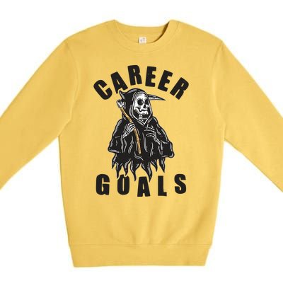 Funny Halloween Career Goals Grim Reaper Premium Crewneck Sweatshirt