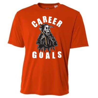 Funny Halloween Career Goals Grim Reaper Cooling Performance Crew T-Shirt