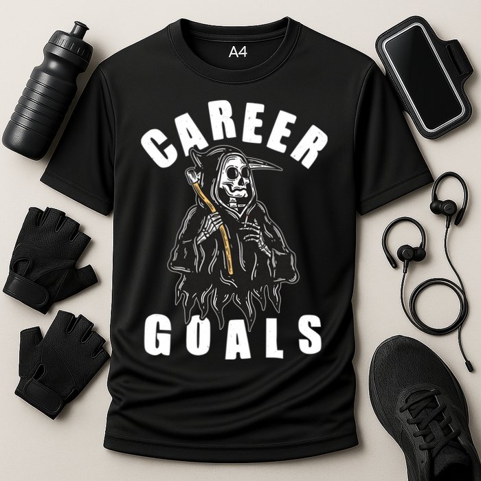Funny Halloween Career Goals Grim Reaper Cooling Performance Crew T-Shirt