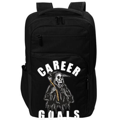 Funny Halloween Career Goals Grim Reaper Impact Tech Backpack