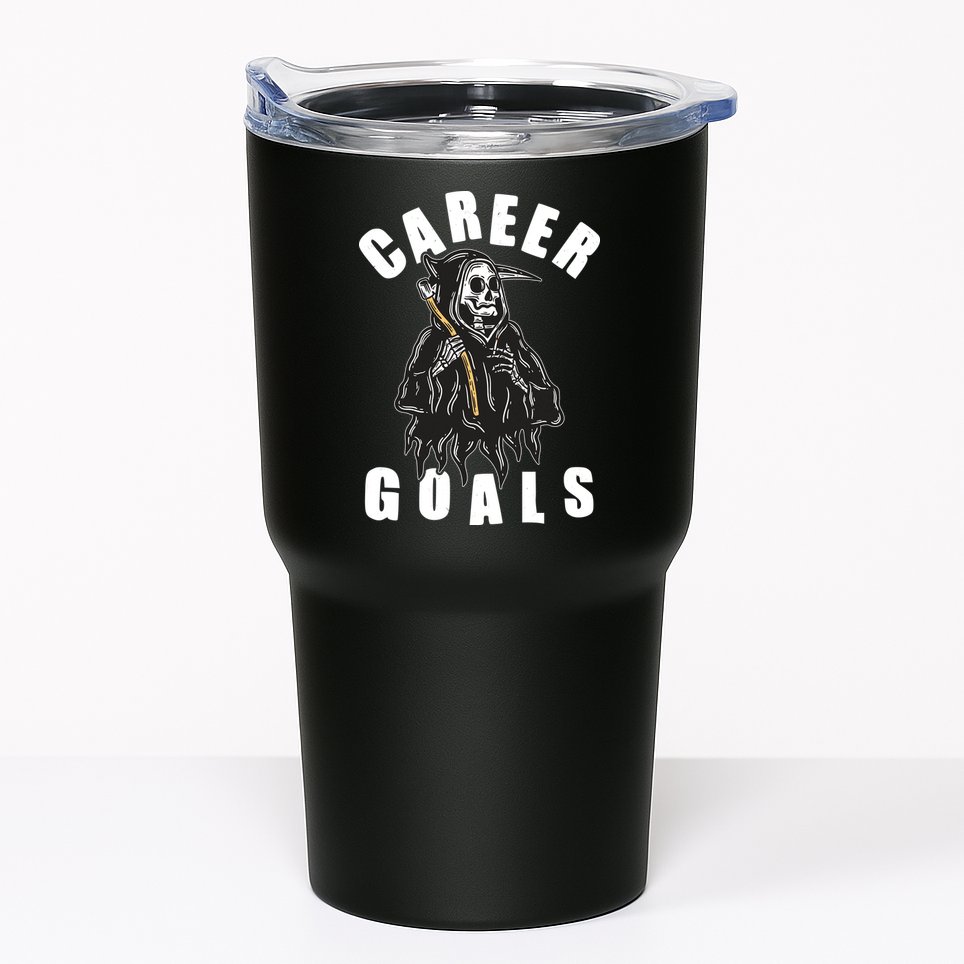 Funny Halloween Career Goals Grim Reaper Tumbler