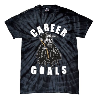Funny Halloween Career Goals Grim Reaper Tie-Dye T-Shirt