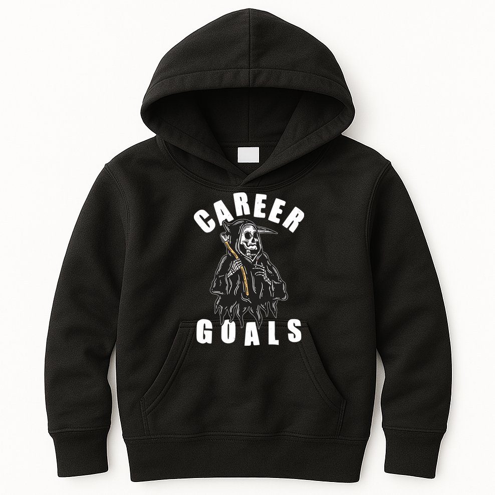 Funny Halloween Career Goals Grim Reaper Kids Hoodie
