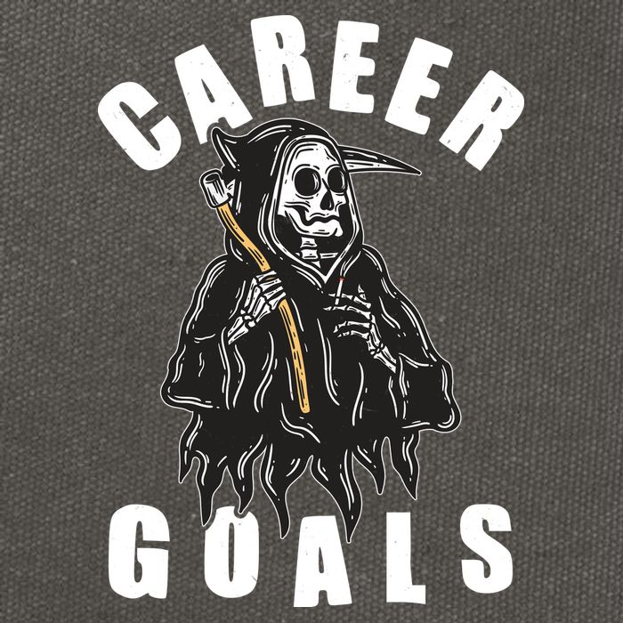 Funny Halloween Career Goals Grim Reaper Cotton Canvas Backpack