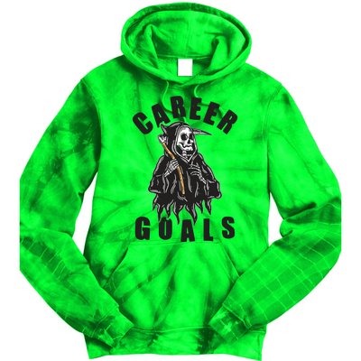 Funny Halloween Career Goals Grim Reaper Tie Dye Hoodie