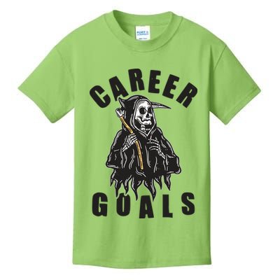 Funny Halloween Career Goals Grim Reaper Kids T-Shirt