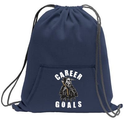 Funny Halloween Career Goals Grim Reaper Sweatshirt Cinch Pack Bag