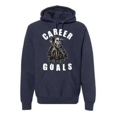 Funny Halloween Career Goals Grim Reaper Premium Hoodie