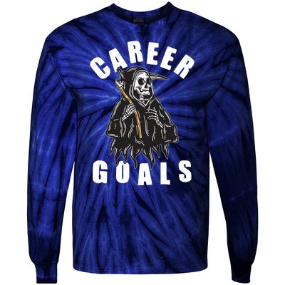 Funny Halloween Career Goals Grim Reaper Tie-Dye Long Sleeve Shirt