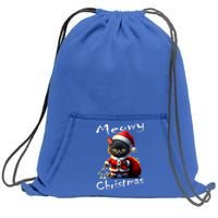 Festival Holiday Cute Kitten Meowy Christmas Great Gift Sweatshirt Cinch Pack Bag