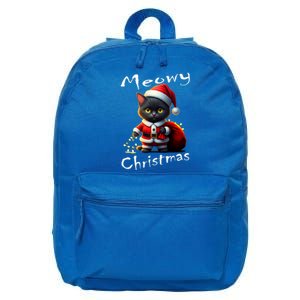 Festival Holiday Cute Kitten Meowy Christmas Great Gift 16 in Basic Backpack