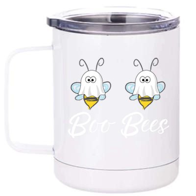 Funny Halloween Cute Gift Boo Bees Meaningful Gift 12 oz Stainless Steel Tumbler Cup